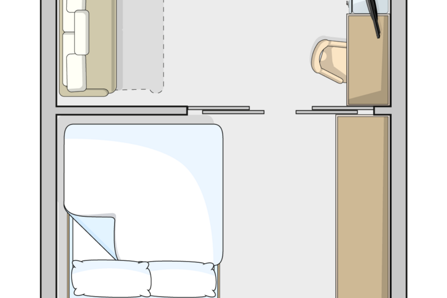 Marella Cruises Marella Explorer 2 Deluxe Balcony Cabin Double Bed Floor Plan.png